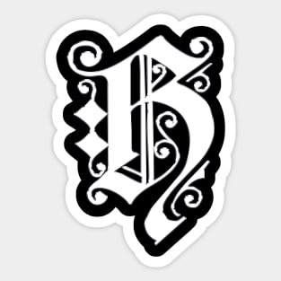 Silver Letter H Sticker